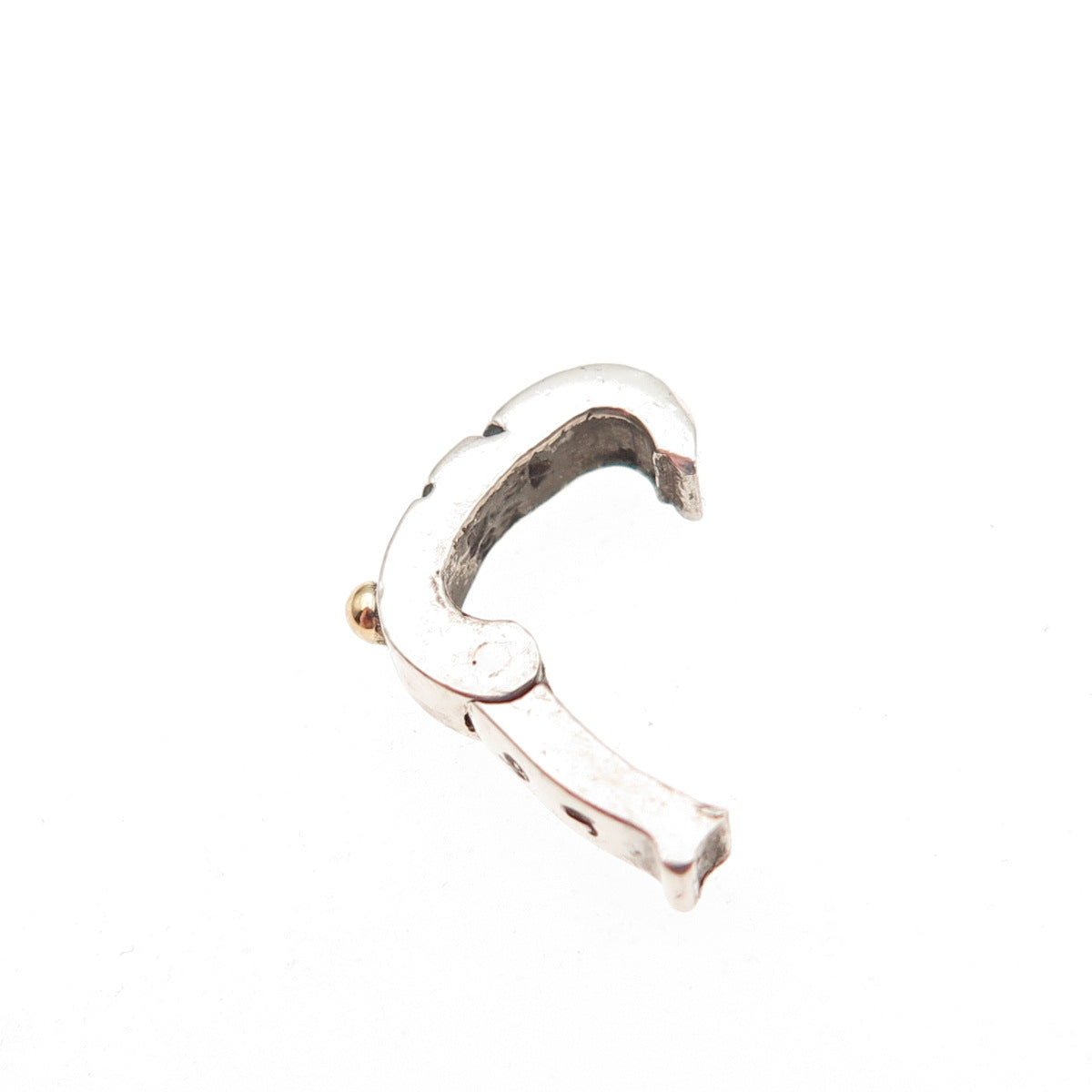 925 Sterling Silver 18K Gold Vintage Lock Clasp Bail for Charm Pendant