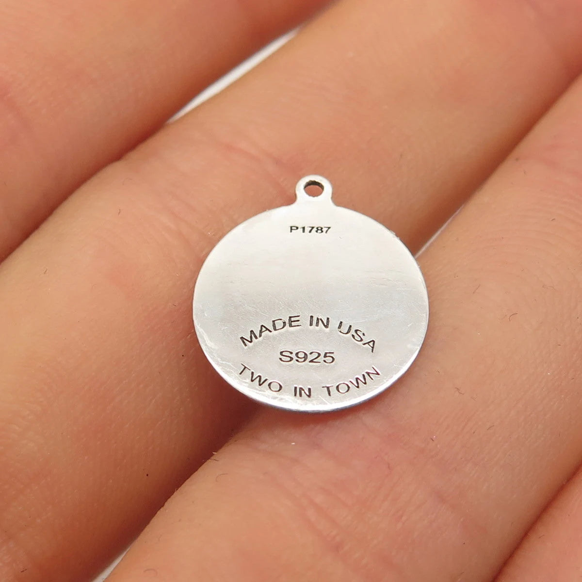 925 Sterling Silver USA Two In Town Dog Charm Pendant