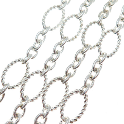 925 Sterling Silver Twisted Figaro Chain Necklace 18"