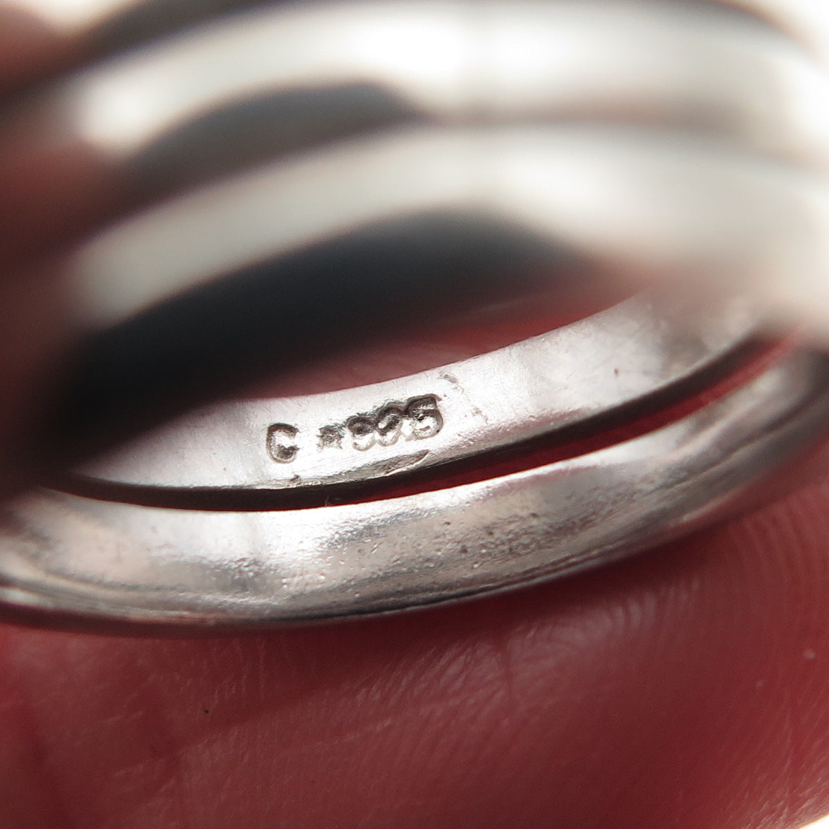 925 Sterling Silver Vintage Modernist Crisscross Spiral Ring Size 7