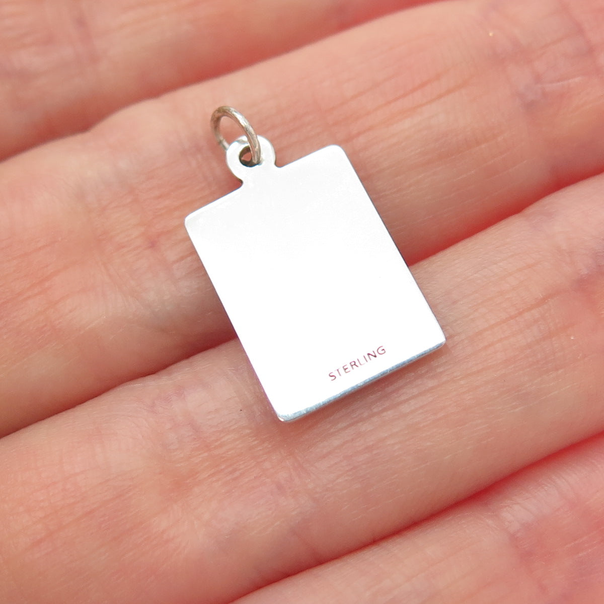 925 Sterling Silver Enamel I Just Want To Be Friends Minimalist Charm Pendant