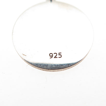 925 Sterling Silver Enamel Sun Face Box Chain Necklace 18"