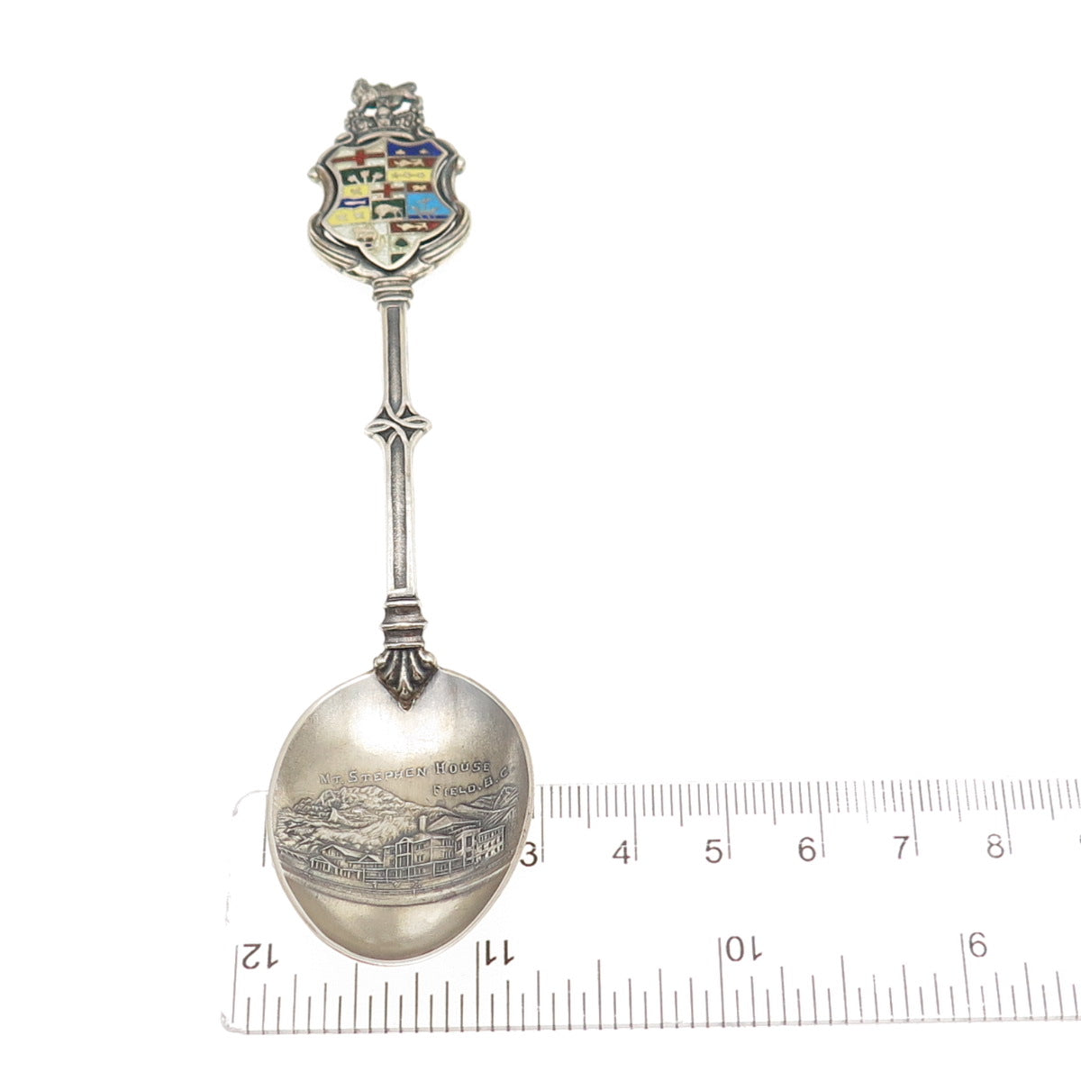 925 Sterling Silver Antique 1906 Canada Enamel Stephen House Coffee Spoon