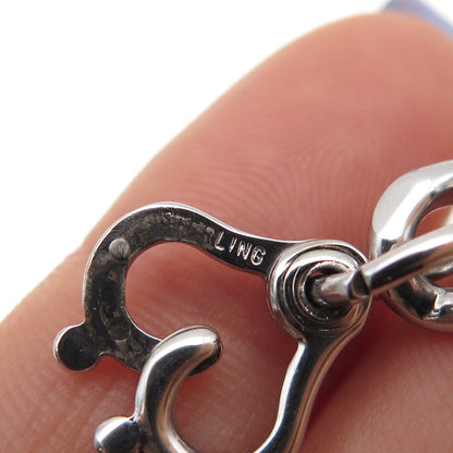 KALBE 925 Sterling Silver Vintage Curb Link ID Bracelet 7.75"