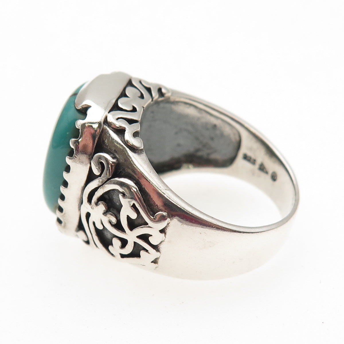 SILPADA 925 Sterling Silver Vintage Real Kingman Turquoise Ring Size 9.25