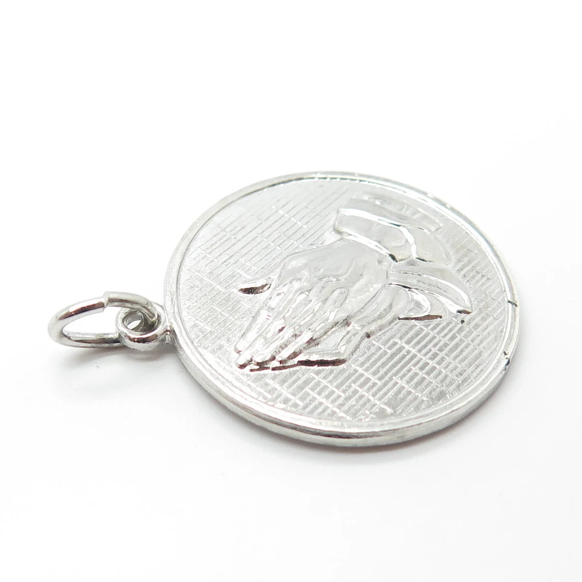 925 Sterling Silver Vintage Forstner Hands in Prayer Pendant