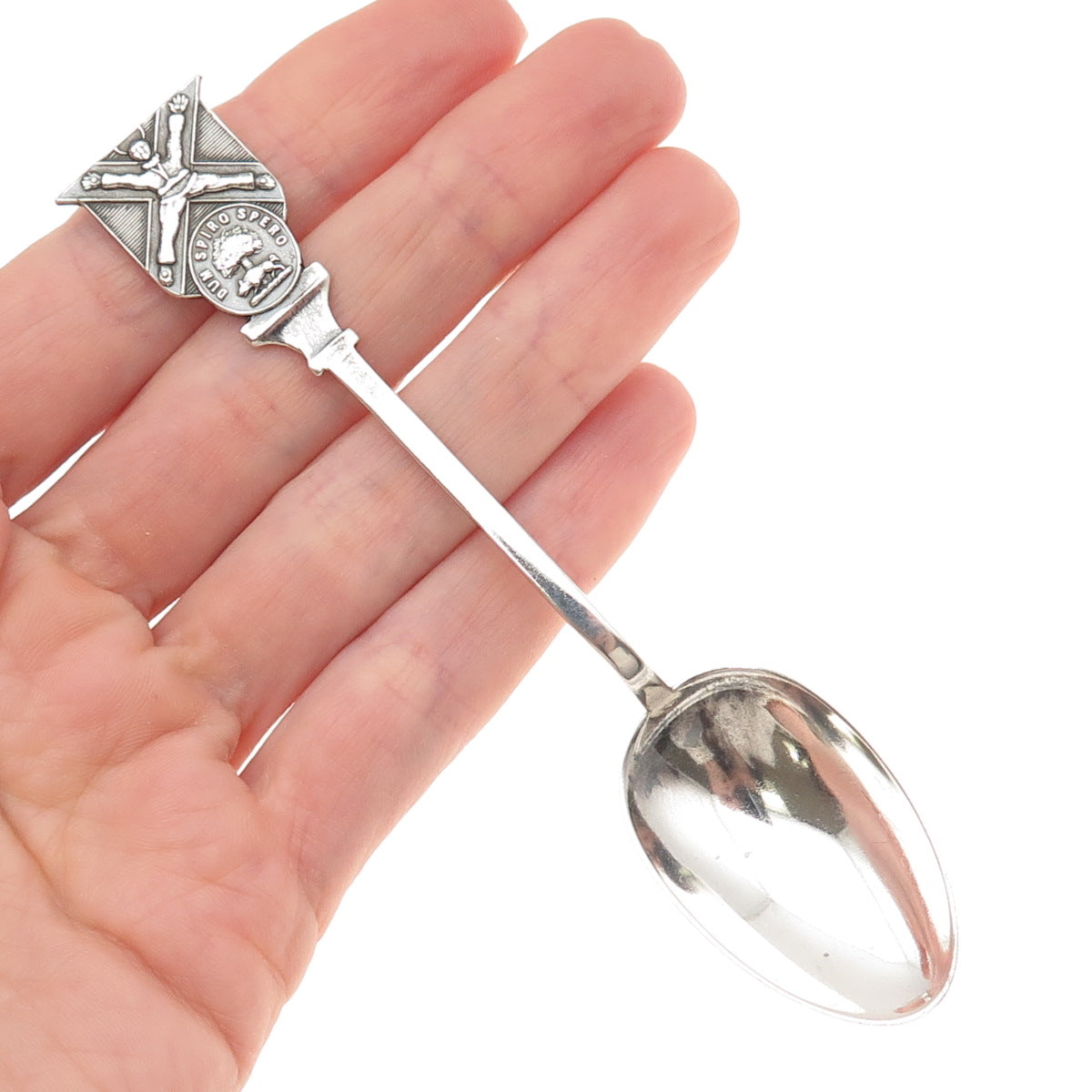 Stokes & Ireland 925 Sterling Silver Antique 1909 Dum Spiro Spero Coffee Spoon