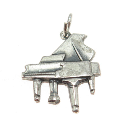 925 Sterling Silver Antique Art Deco Grand Piano Pendant