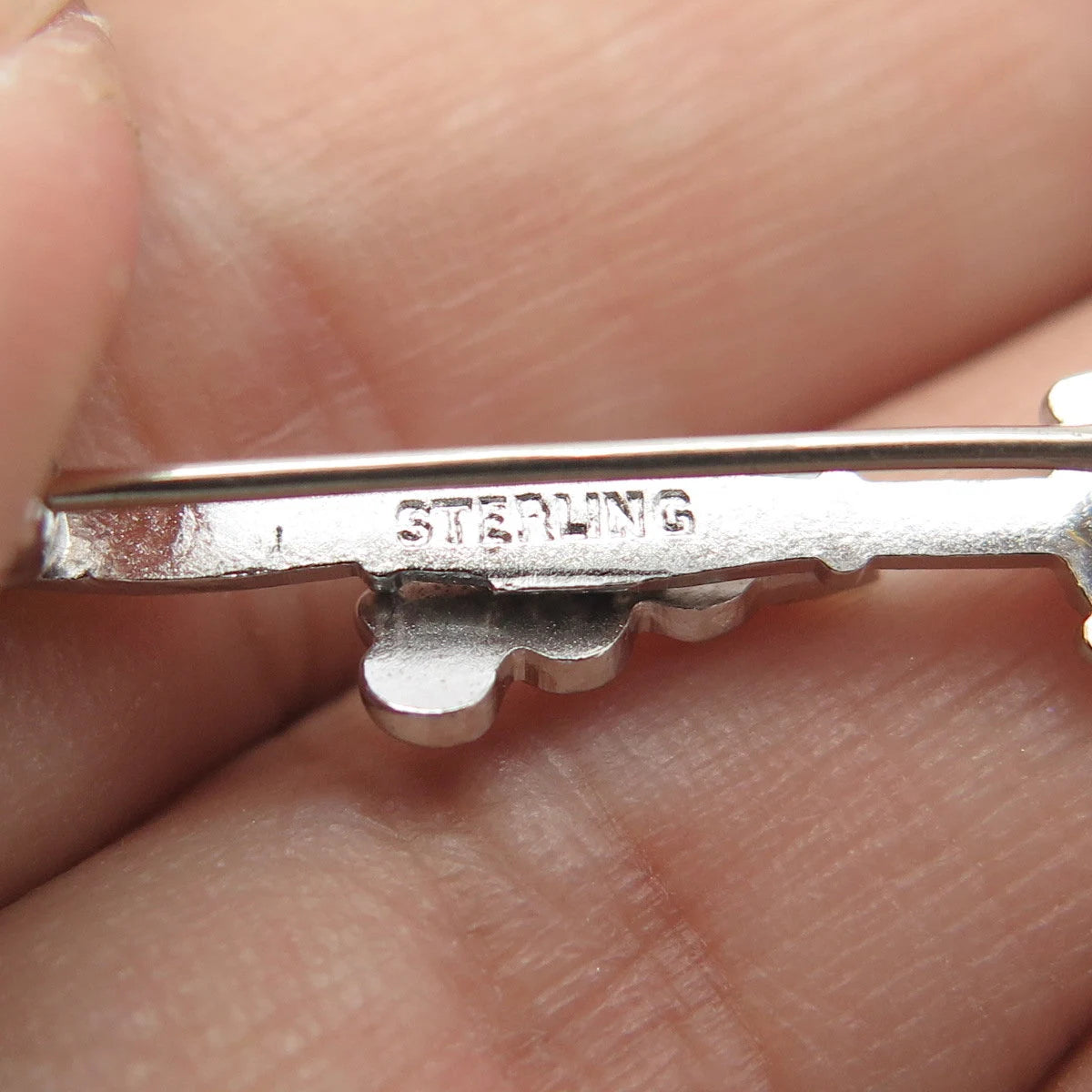 925 Sterling Silver Vintage 1966 "Gavel" Court Mini Pin Brooch