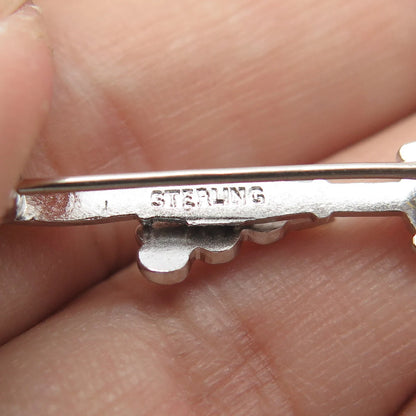 925 Sterling Silver Vintage 1966 "Gavel" Court Mini Pin Brooch