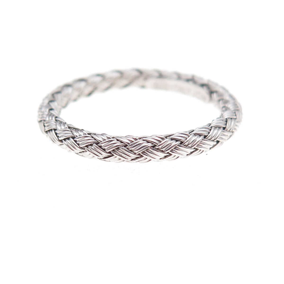 Jacmel Mauritius 925 Sterling Silver Italy Woven Band Ring Size 8.25