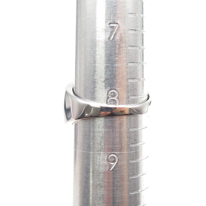 JANE SEYMOUR 925 Sterling Silver Enamel Real Diamond Flower Ring Size 8.25