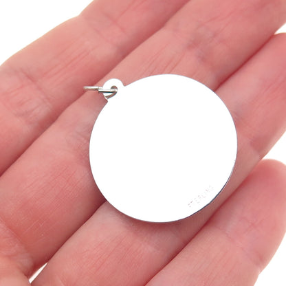 925 Sterling Silver Vintage Rhinestone Merry Christmas Tree Charm Pendant