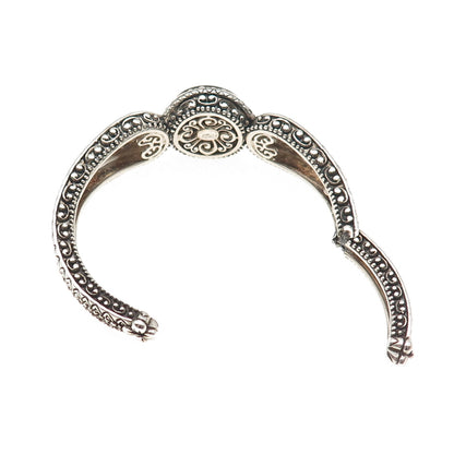 Barbara Bixby Sterling Silver 18K Gold Real Tiger Eye Adjustable Bracelet 6.5"