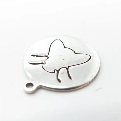 925 Sterling Silver USA Two In Town Fly Charm Pendant