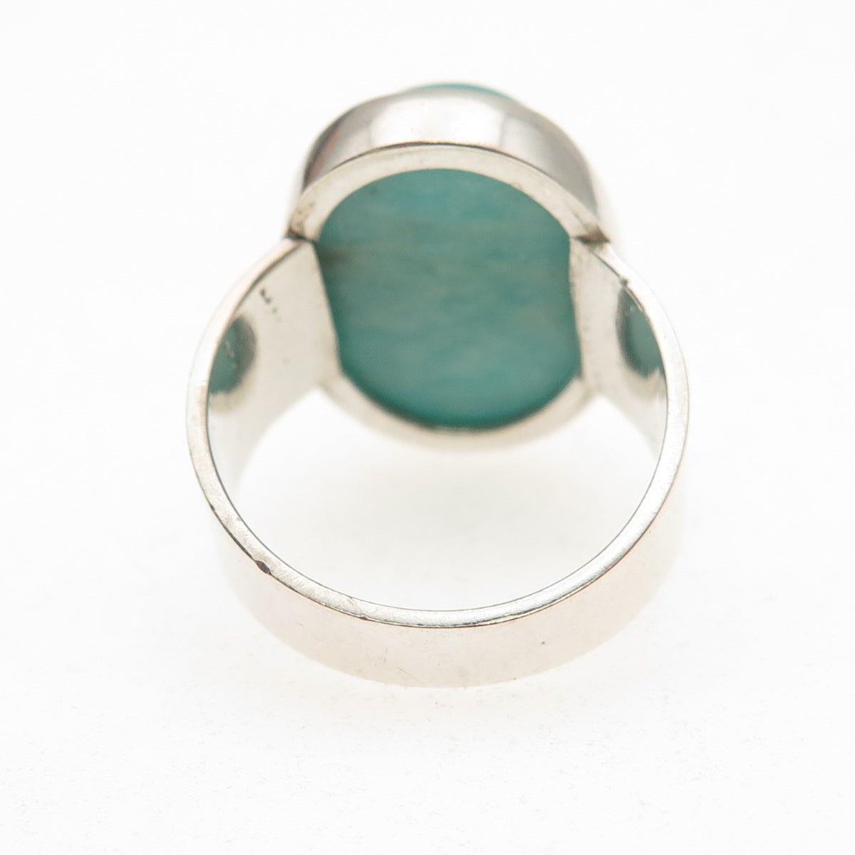925 Sterling Silver Vintage Real Cabochon Aventurine Ring Size 4.75