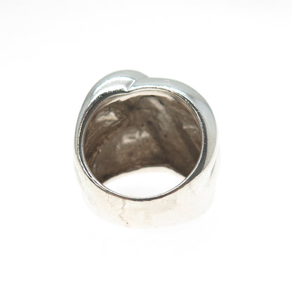 925 Sterling Silver Vintage Mexico Modernist Ring Size 7