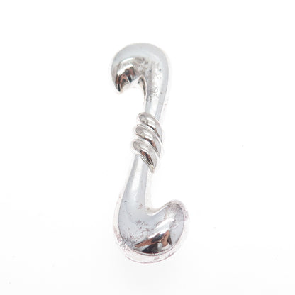 ROSS SIMONS 925 Sterling Silver Vintage Modernist Pin Brooch