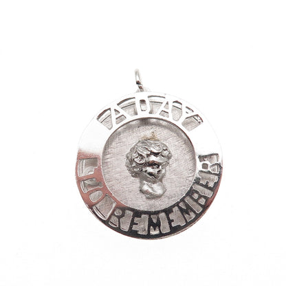 925 Sterling Silver Vintage A Day To Remember Baby Boy Charm Pendant
