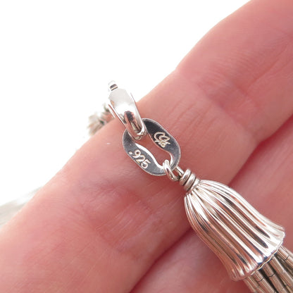 Carolyn Pollack Old Pawn 925 Sterling Silver Vintage Liquid Chain Watch Band 6"