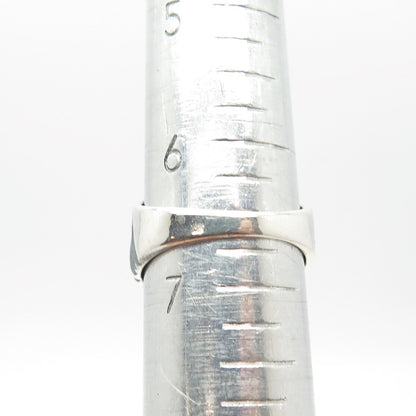 925 Sterling Silver Vintage Modernist Ring Size 6.75