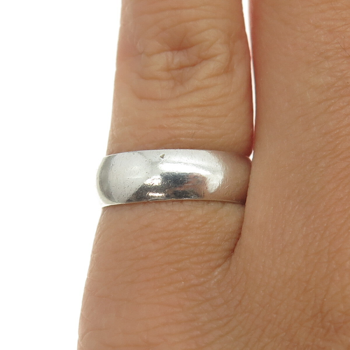 J.D. SCHLANG CO. 925 Sterling Silver Vintage Classic Wedding Band Ring Size 6