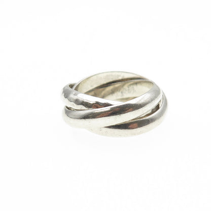 SILPADA 925 Sterling Silver Vintage Interlocked Trinity Band Ring Size 6