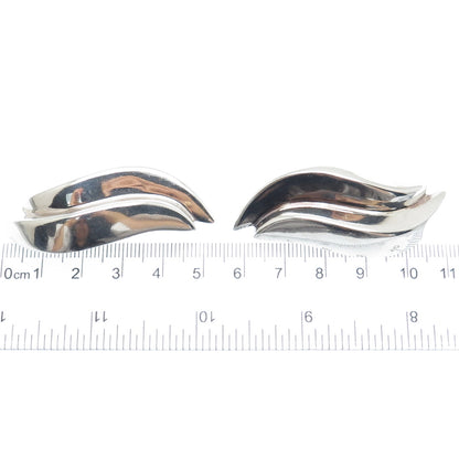 BAYANIHAN 925 Sterling Silver Vintage Modernist Earrings
