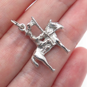 925 Sterling Silver Antique Royal Canadian Mounted Police Horse Mini Pendant