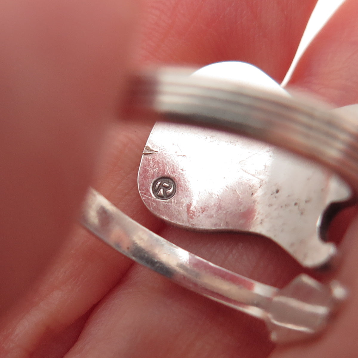 925 Sterling Silver Vintage Hard Rock Cafe Guitar Adjustable Ring Size 7.25