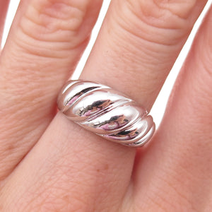 J. Stella 925 Sterling Silver Vintage Modernist Ring Size 7