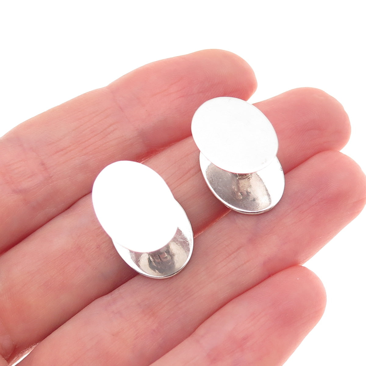 925 Sterling Silver Antique Art Deco Enamel Pheasant Bird Cufflinks