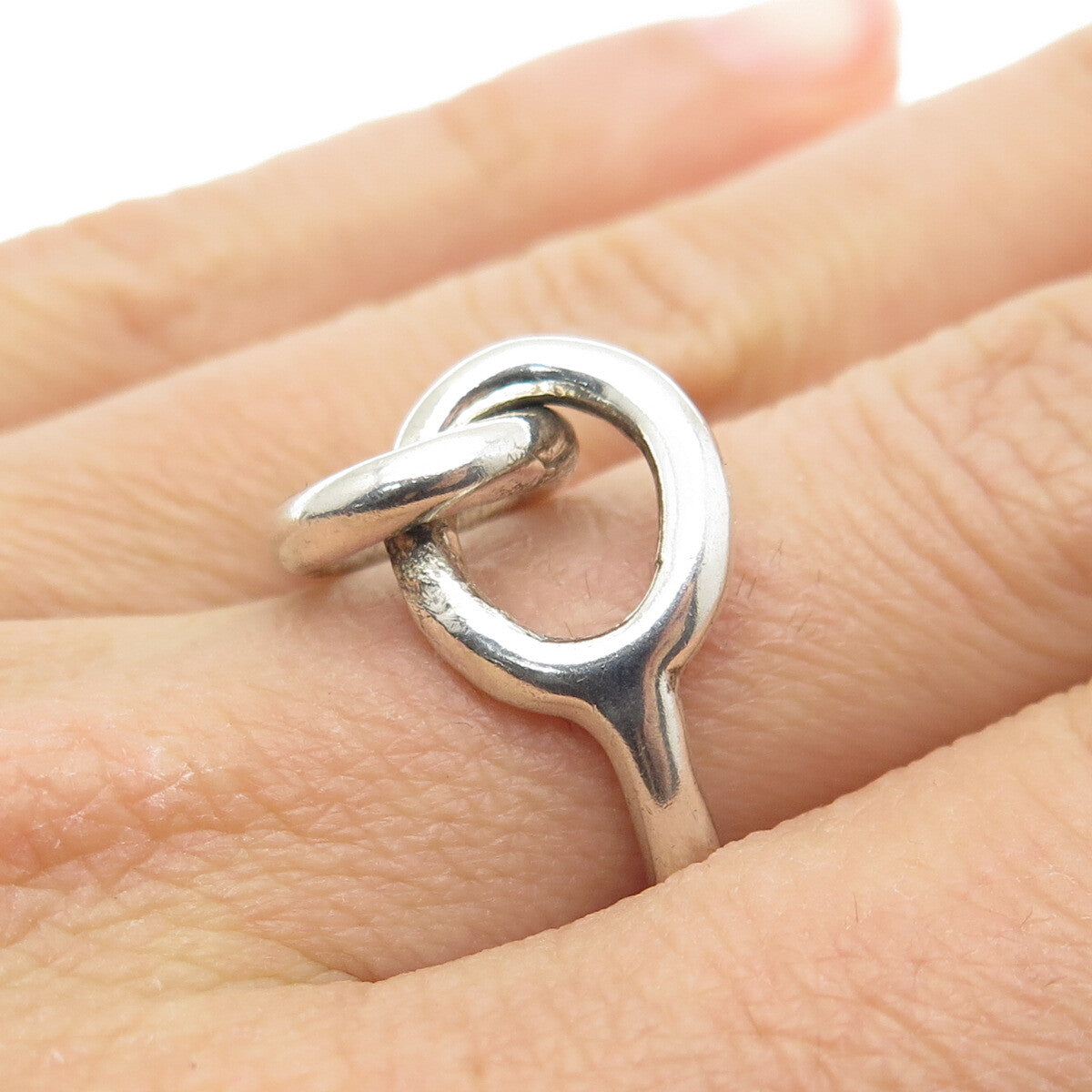 MMA Metropolitan Museum of Art 925 Sterling Vintage Interlocked Ring Size 6.75