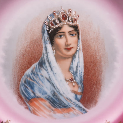 ROYAL BAYREUTH BAVARIA Antique Napoleon'S Wife Josephine Porcelain Cabinet Plate