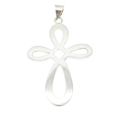 MWS Mark Wasserman Samara 925 Sterling Silver Vintage Cross Swirl Pendant