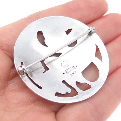 GEORG JENSEN 925 Sterling Silver Antique Denmark Dove Pin Brooch #175