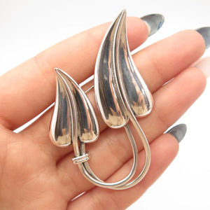 925 Sterling Silver Vintage Mexico Maricela Ysidro Garcia Leaf Pin Brooch