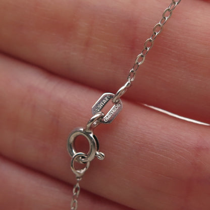 Chuck Clemency 925 Sterling Silver Real Tanzanite Cross Cable Chain Necklace 20"