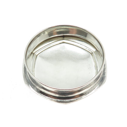925 Sterling Silver Antique Art Deco Engraved Floral Flask / Jar Cap