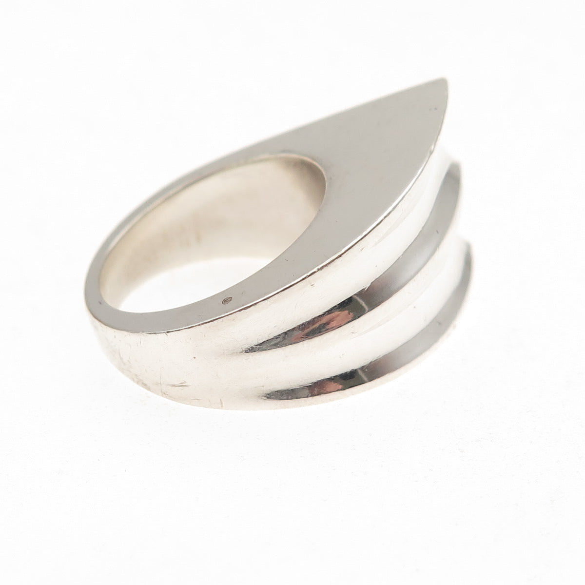 Joachim S'Paliu 925 Sterling Silver Vintage Spain Modernist Ring Size 7