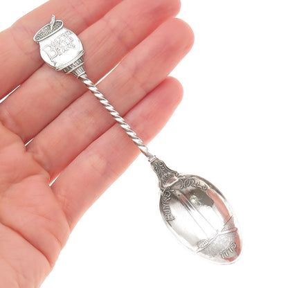 George E. Homer 925 Sterling Antique Art Deco Boston Baked Beans Coffee Spoon