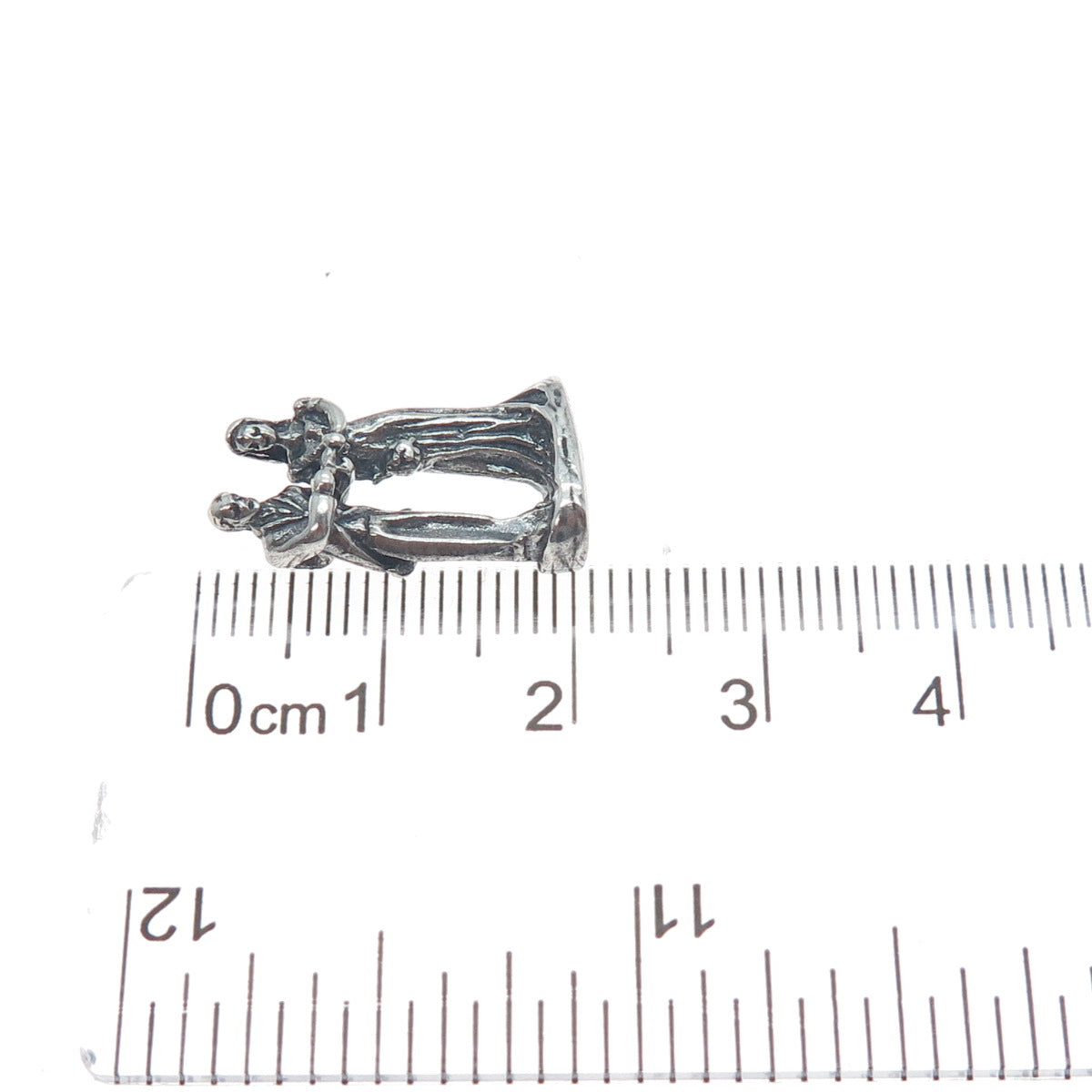 GRIFFITH & SONS CO 925 Sterling Silver Vintage Wedding Oxidized Slide Pendant