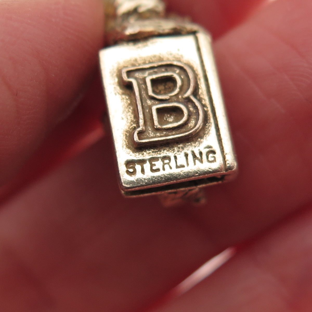 925 Sterling Silver Gold Plated Vintage Chicago Bears Football 3D Mini Pendant