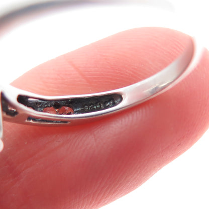 OWEN GLASS COLLECTION Sterling Radiant & Round-Cut C Z Engagement Ring Size 7