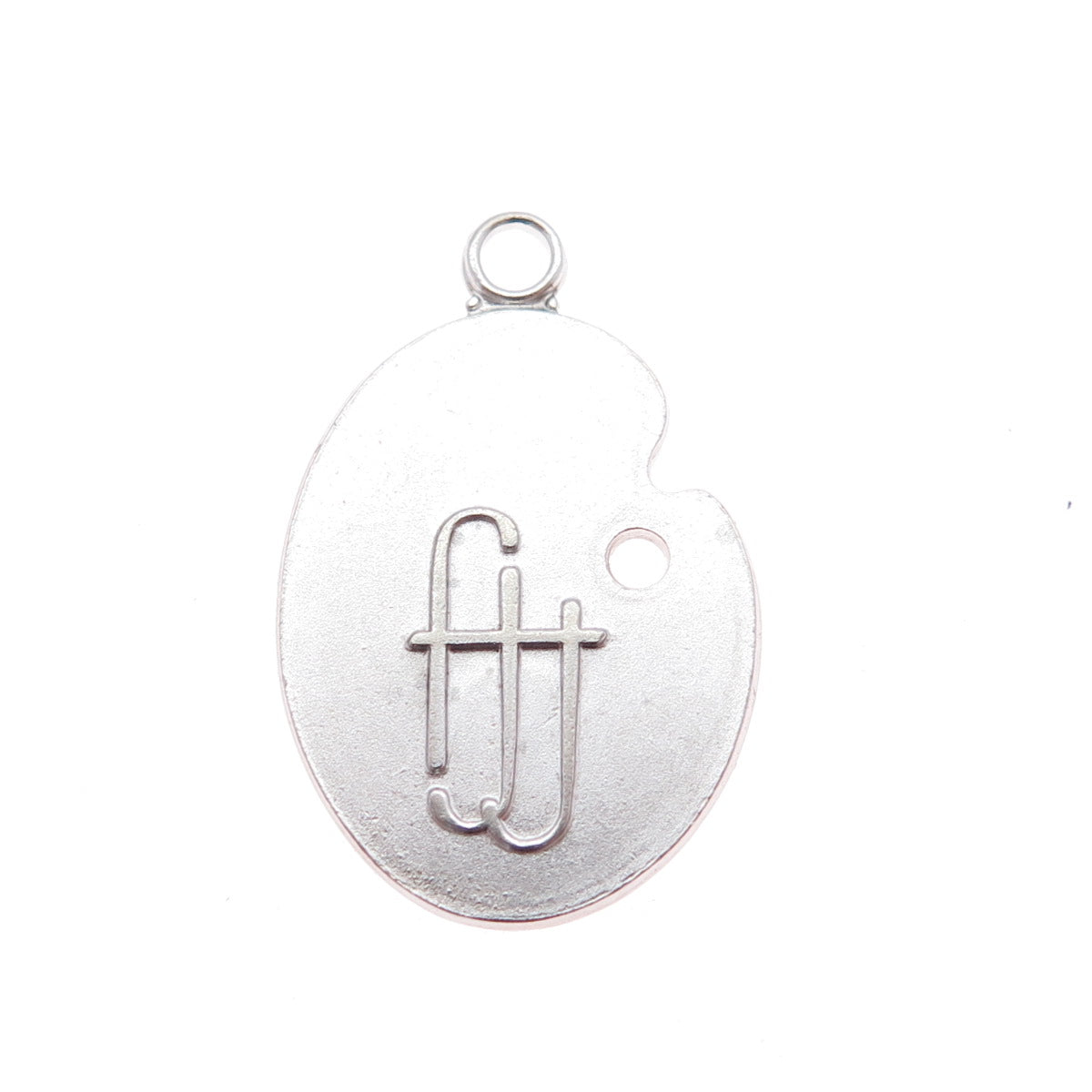 ROBBINS & CO. 925 Sterling Vintage Fashion Two Twenty Artist's Palette Pendant