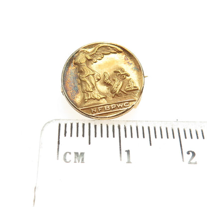 Antique Gold Filled National Fed of Business & Professional Women's Clubs Brooch