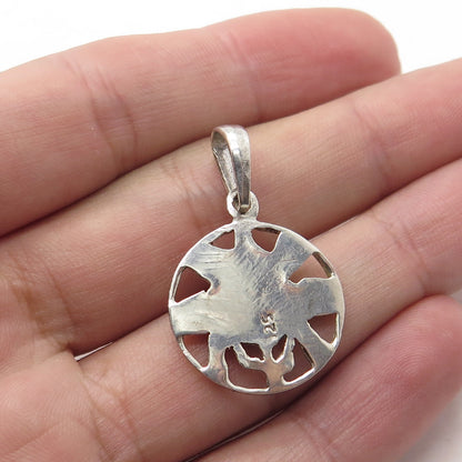 925 Sterling Silver Vintage Beetle Symbol Pendant