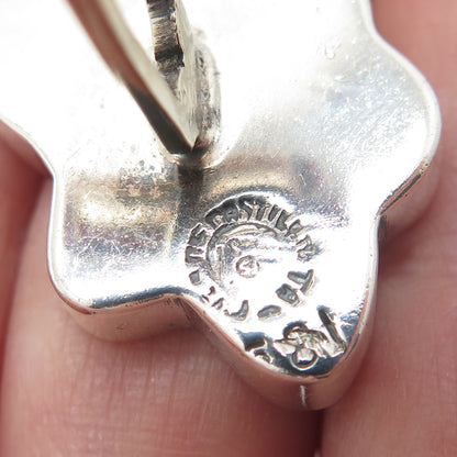 LOS CASTILLO Sterling Silver Vintage Mexico Tribal Horse Shadow Box Cufflinks