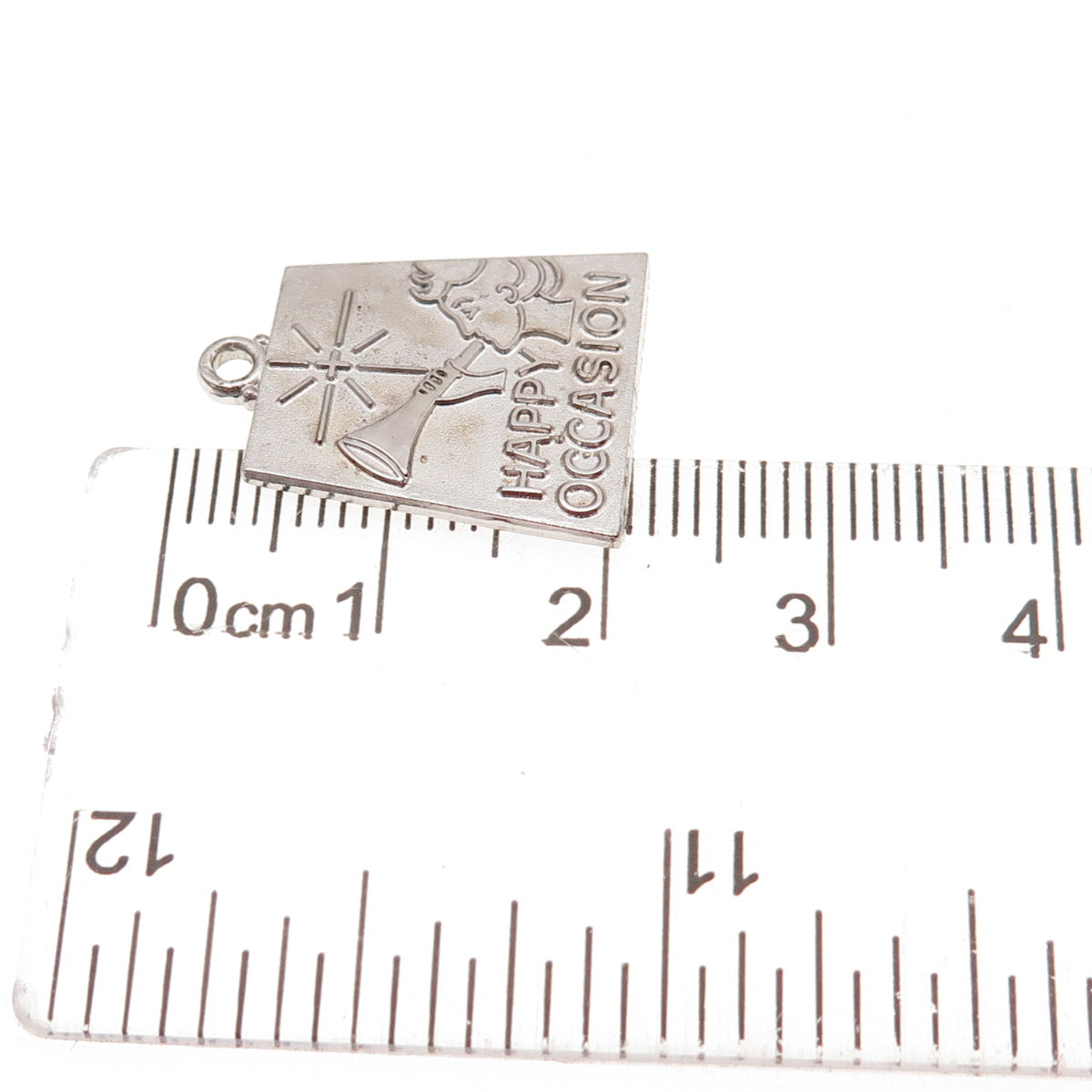 925 Sterling Silver Vintage Happy Occasion Charm Pendant