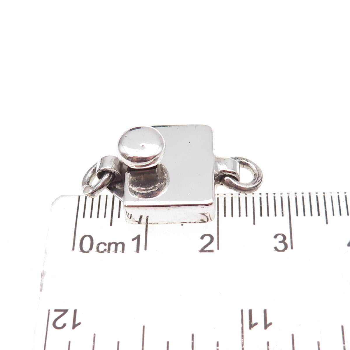 925 Sterling Silver Vintage Mexico Bracelet / Necklace Box Clasp